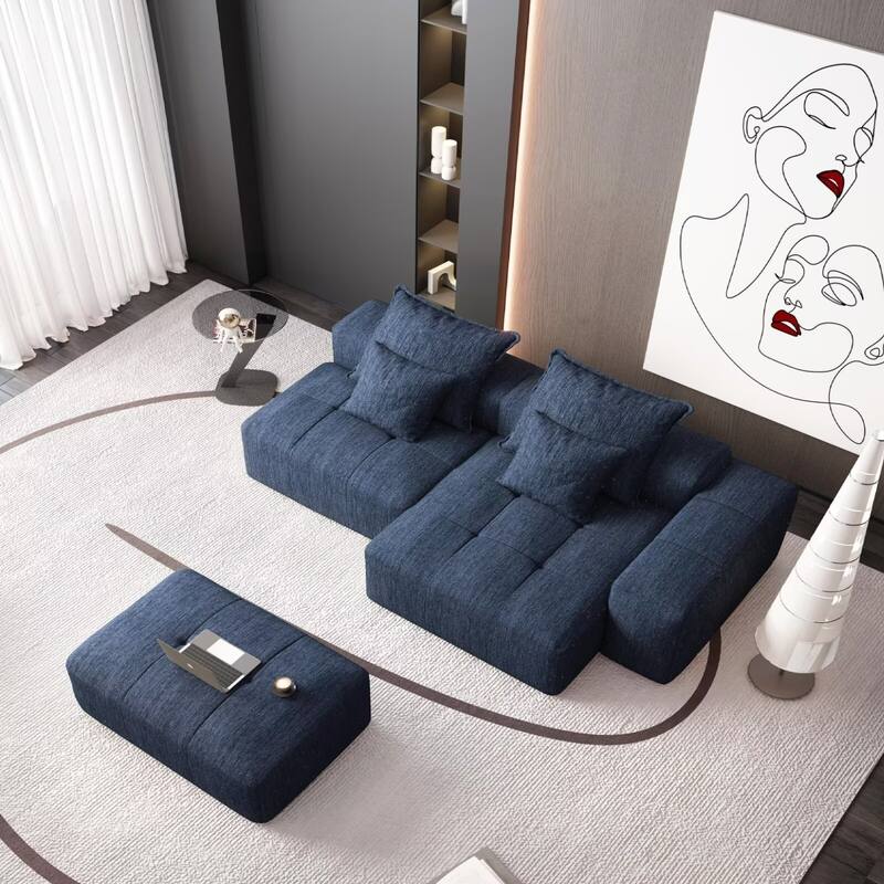 Oversized Modular Sectional Sofa,Sparkling Chenille Fabric,DIY Sofa