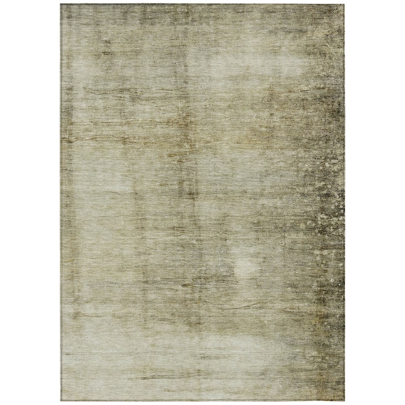 Machine Washable Indoor/ Outdoor Chantille Solid Ombre Rug