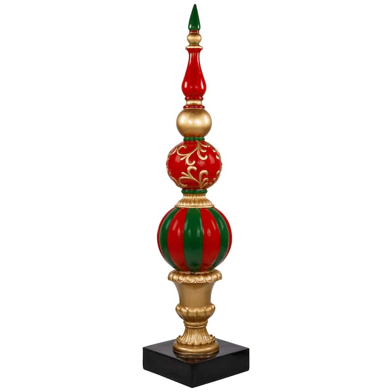 Commercial Size Ball Finial Christmas Decoration 48" - Gold and Red