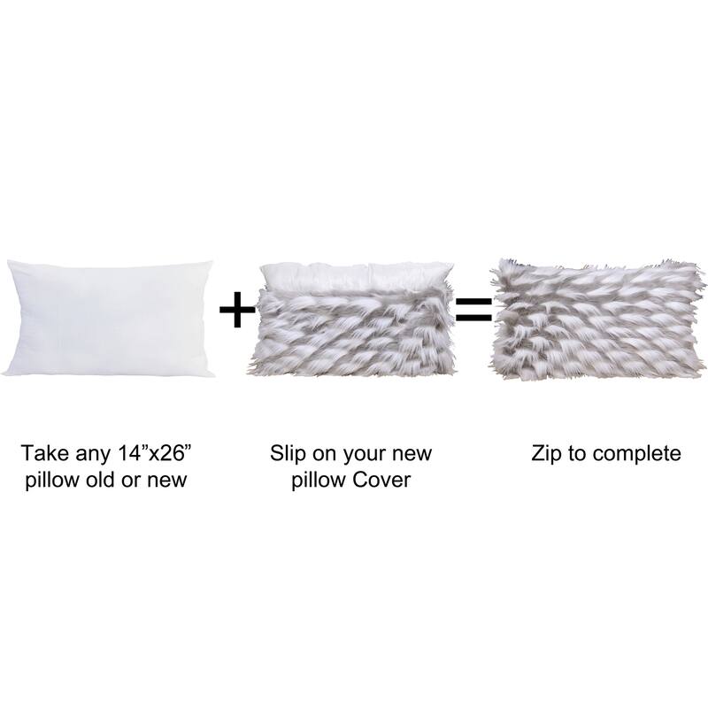 Highlight Lamb Shaggy FauxFur 2 Piece Pillow Shell Set, NO INSERT
