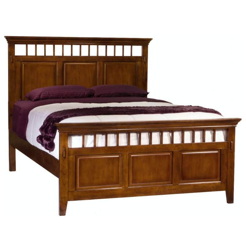 Island Interiors Bed - Distressed Brown Wood Bedroom Furniture