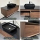 preview thumbnail 28 of 26, 48" Modern Floading Single Bathroom Vanities, Solid Wood, Glossy Stone Vessel, Brown &Light Wood - 47.6" x 19.7