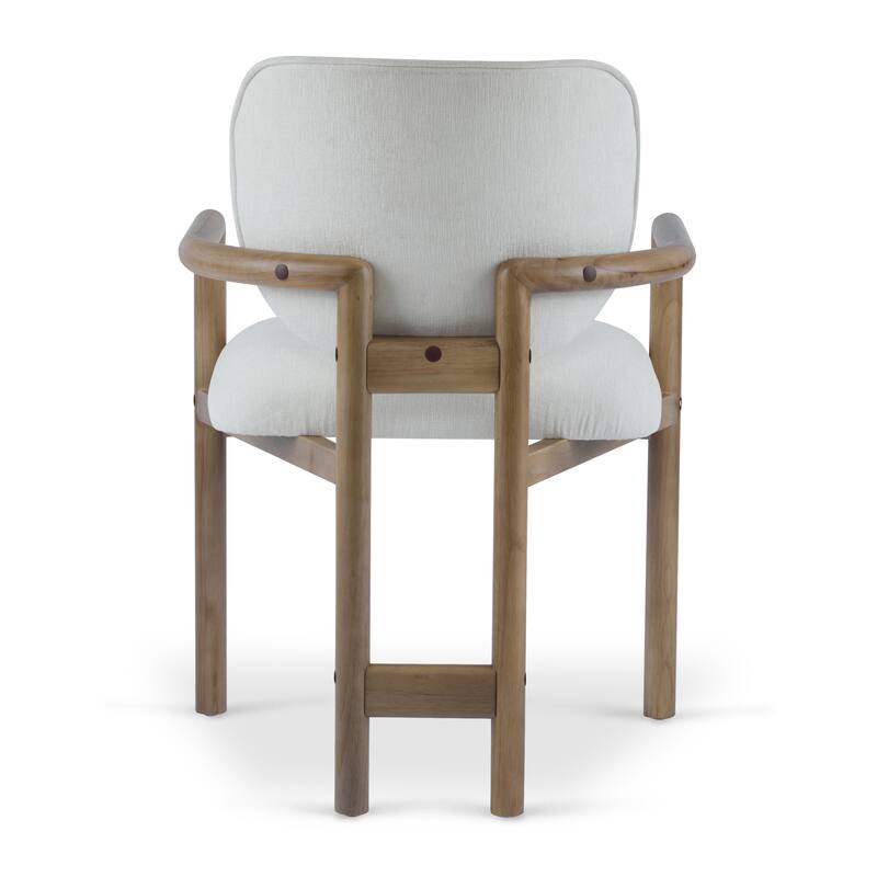 Christopher Knight Home - Harper Mordern Upholstered Rubberwood Arm Dining Chairs (Set of 2)