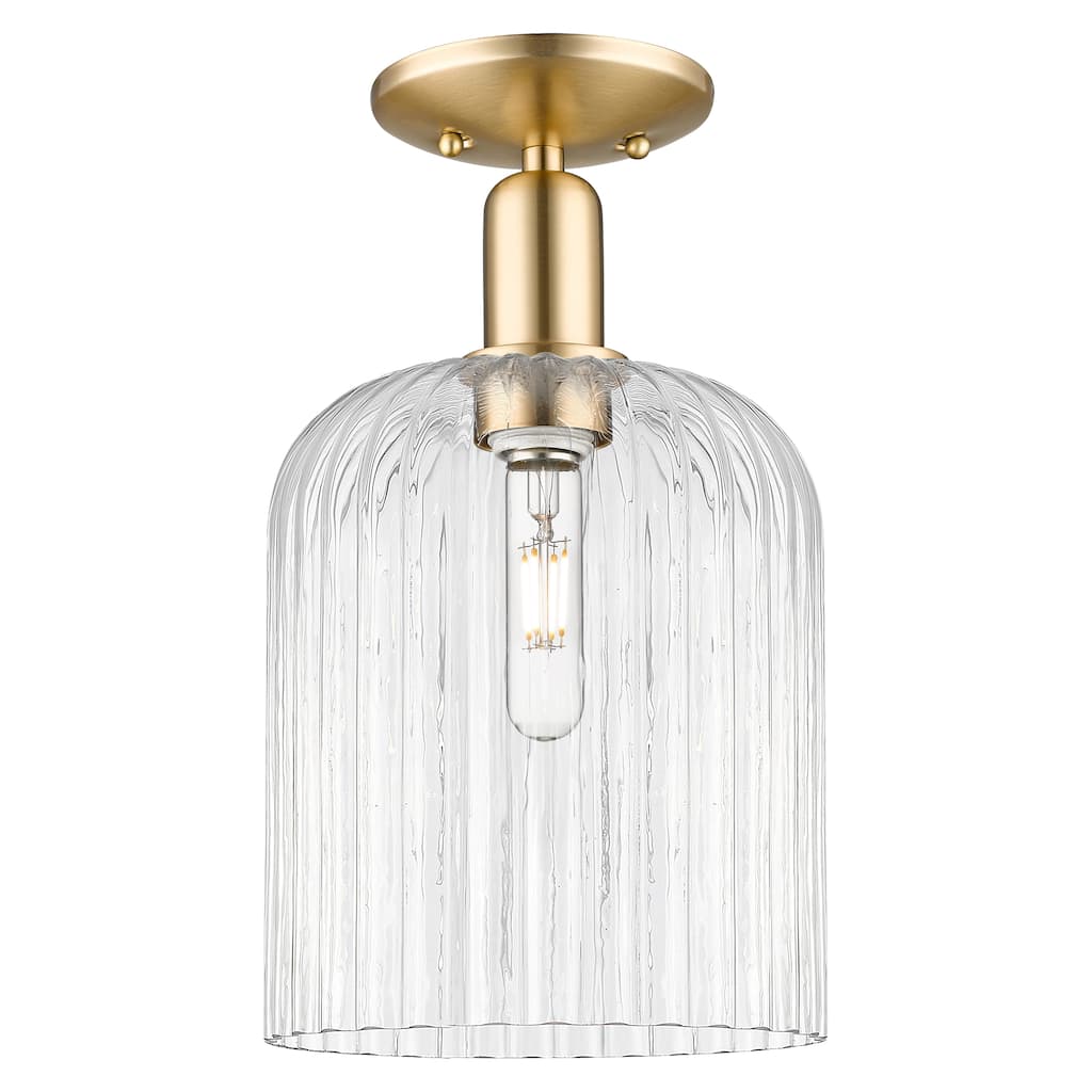 Innovations Lighting Endless Possibilities Arcadia - Bridal Veil - 1 Light 8" Semi-Flush Mount