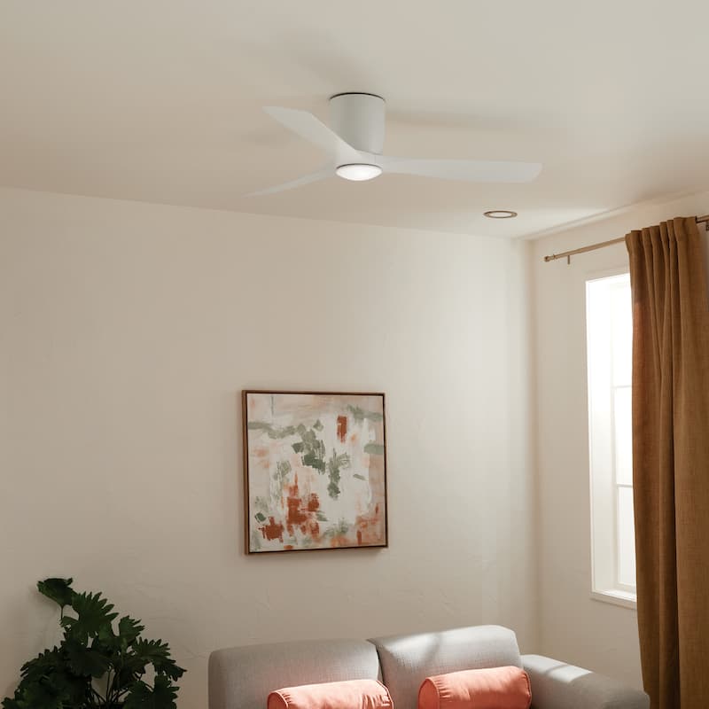 Kichler Lighting Volos 54 inch Integrated LED Indoor Matte White Flush Mount Ceiling Fan