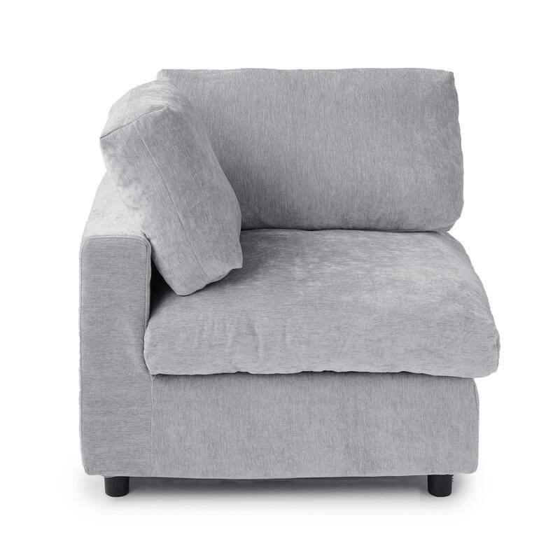 3 Seat Sectional Sofa Comfy Cloud Couch for Living Room Modern Sofa Sleeper Deep Couches with Ottoman