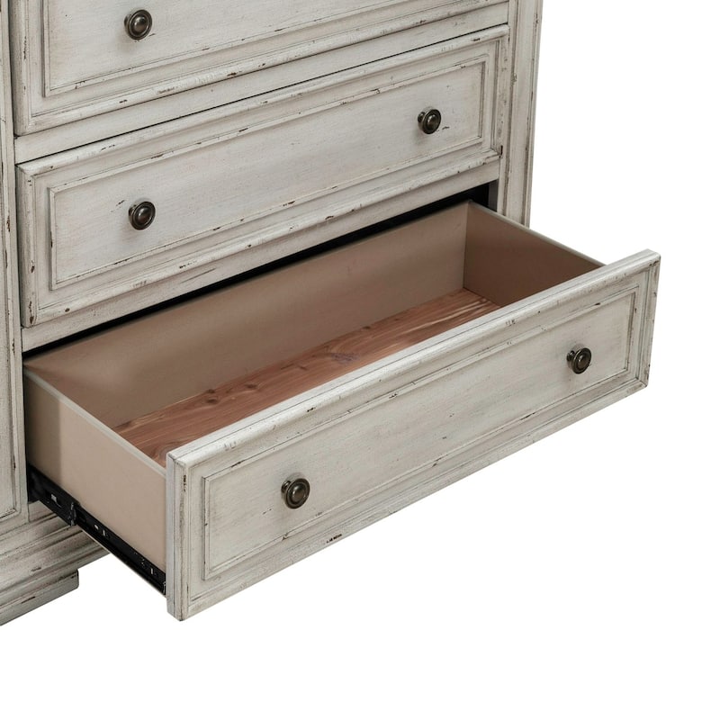 Big Valley Whitestone Distressed 5 Drawer Chest