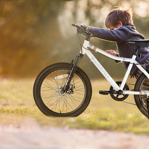 ZUKKA 24 Inch Kids Mountain Bike - 6 Speed Shimano, Dual Disc Brakes, High Carbon Steel, For Boys Girls Ages 9-12