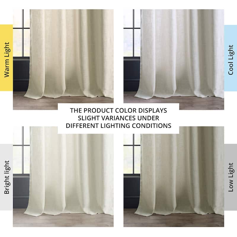 Exclusive Fabrics Heavy Faux Linen Grommet Curtain (1 Panel)