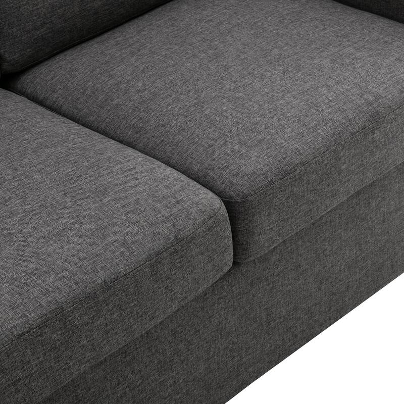 Roomfitters 57.9" Pull-Out Sleeper Sofa Loveseat with Twin Size Memory Foam Mattress, Two USB Charging Ports