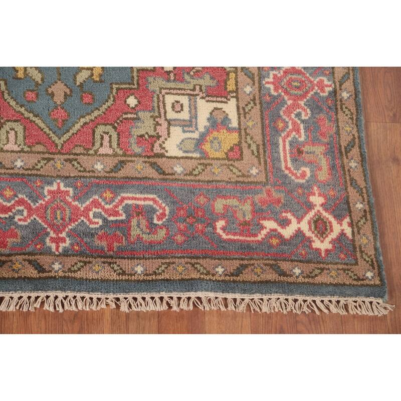 Traditional Heriz-Serapi Oriental Accent Rug Handmade Wool Carpet - 3'11"x 5'11"