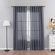preview thumbnail 5 of 36, Linen Textured Light Filtering Back Tap/ Rod Pocket Curtain Panels (Set of 2) 52"Wx108"L - Stone Blue