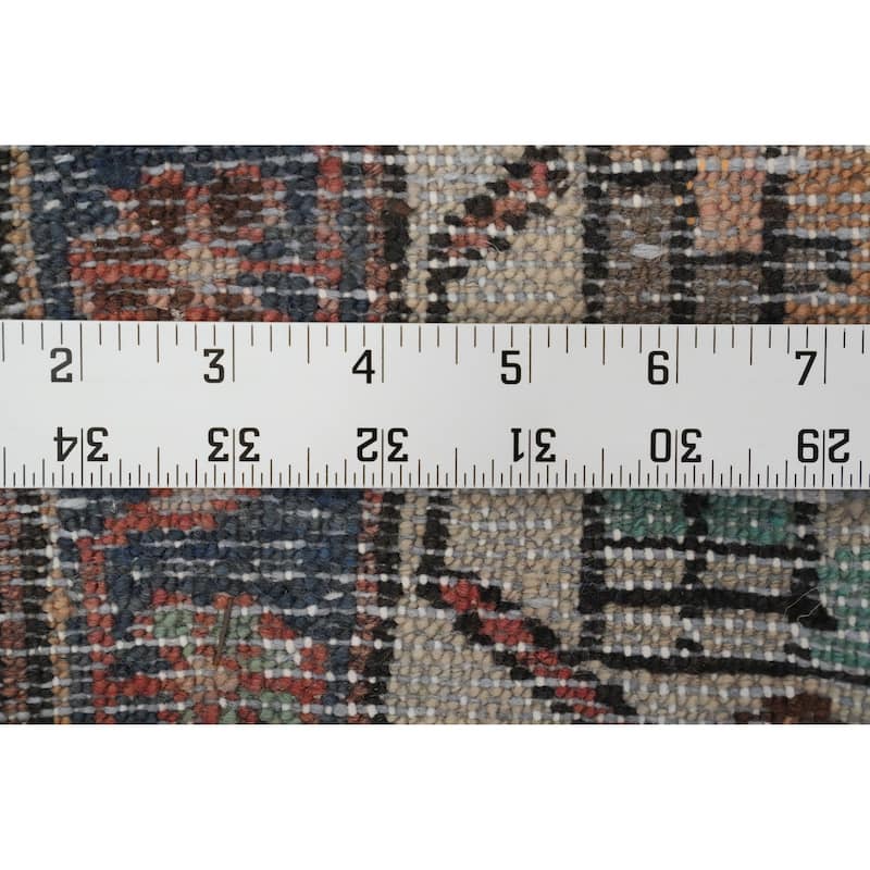 Hand Knotted Oriental 100% Wool Carpet Traditional Floral Coral Hamedan Runner Rug - 9' 10'' X 3' 6''