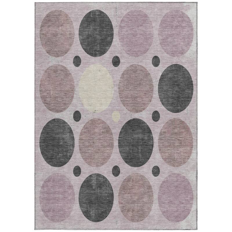HomeRoots Geometric Transitional Rectangle Outdoor Rug