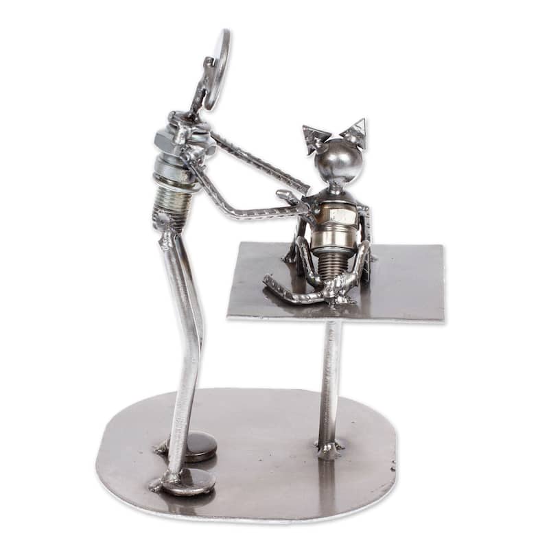 Novica Handmade Rustic Veterinarian Recycled Auto Parts Sculpture