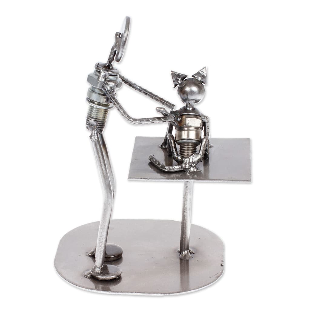 Novica Handmade Rustic Veterinarian Recycled Auto Parts Sculpture