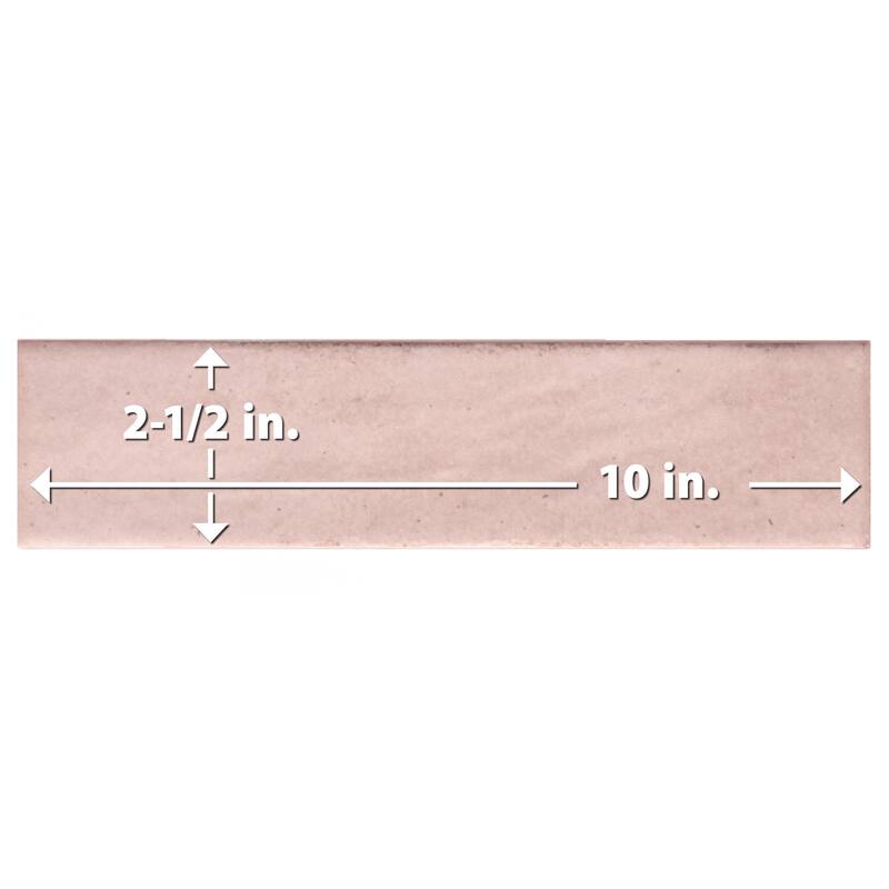 Merola Tile Tribeca Studio Tea Rose 2-3/8" x 9-5/8" Porcelain Wall Tile