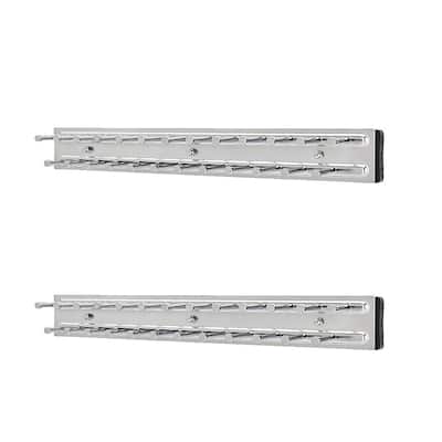 Rev-A-Shelf TRC-14CR 14-Inch Side Mount Extending Tie Rack, Chrome (2 Pack) - 1