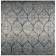 SAFAVIEH Madison Stella Boho Chic Ogee Trellis Rug - 9' x 9' Square - Navy/Silver