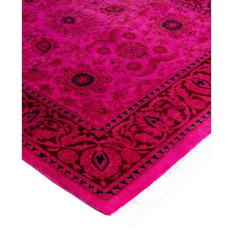 Overdyed One-of-a-Kind Hand-Knotted Area Rug - Pink - 2' 8" x 11' 3"