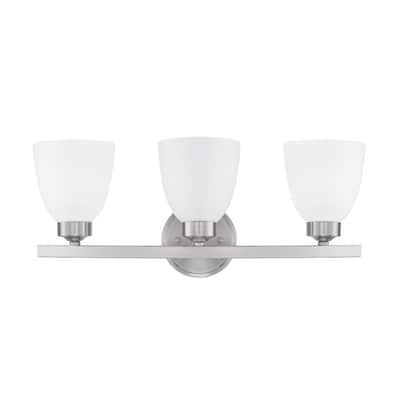 Jameson 21-inch 3-light Bath/Vanity Fixture w/ Soft White Glass