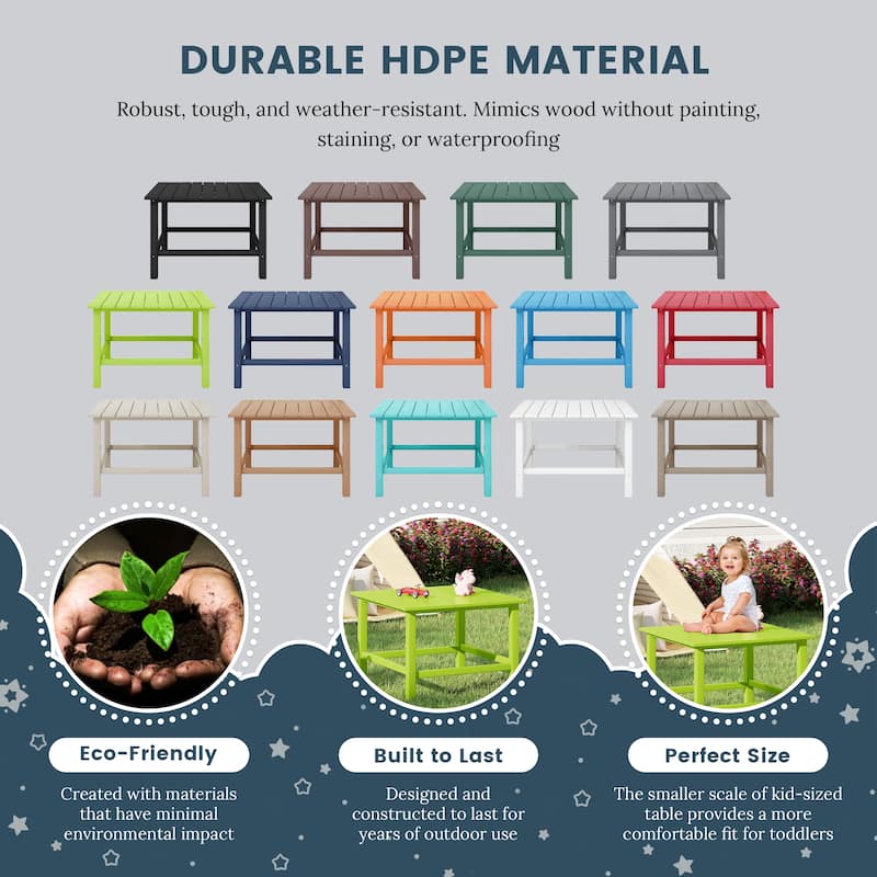 Laguna Kids Adirondack 5-Piece Square Table Dining Set
