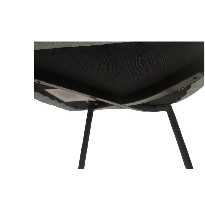 Set of 4 Modern Upholstered Dining Accent Chairs with Metal Legs