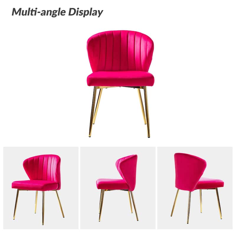 Aruna Accent Chair with Metal Legs 20''W X 19.5 ''D X 29''H by HULALA HOME