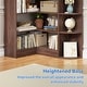preview thumbnail 7 of 22, 6-Tier Corner Bookshelf, 71" H Freestanding L-Shaped Book Shelf with Baffle, Corner Open Display Shelf Bookcase