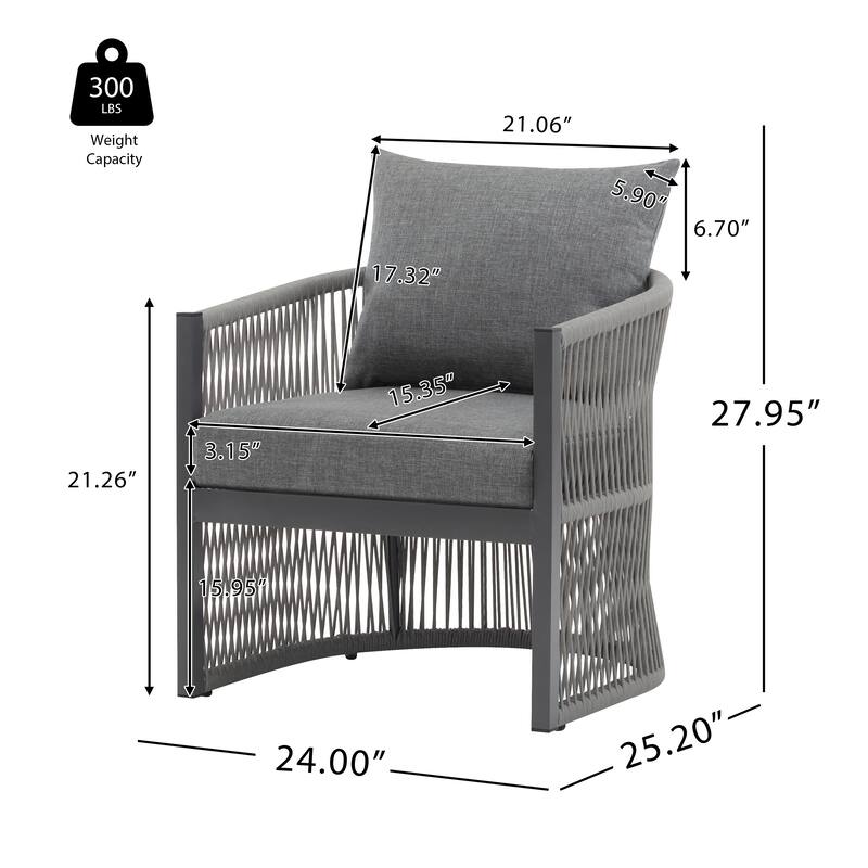 Christopher Knight Home Modern Outdoor Lounge Chair Set of 2