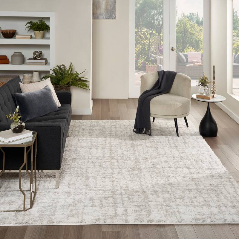 Nourison Modern Shag Indoor only Abstract Area Rug