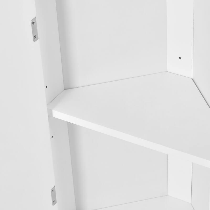 Corner Bathroom Storage Cabinet with Two Doors