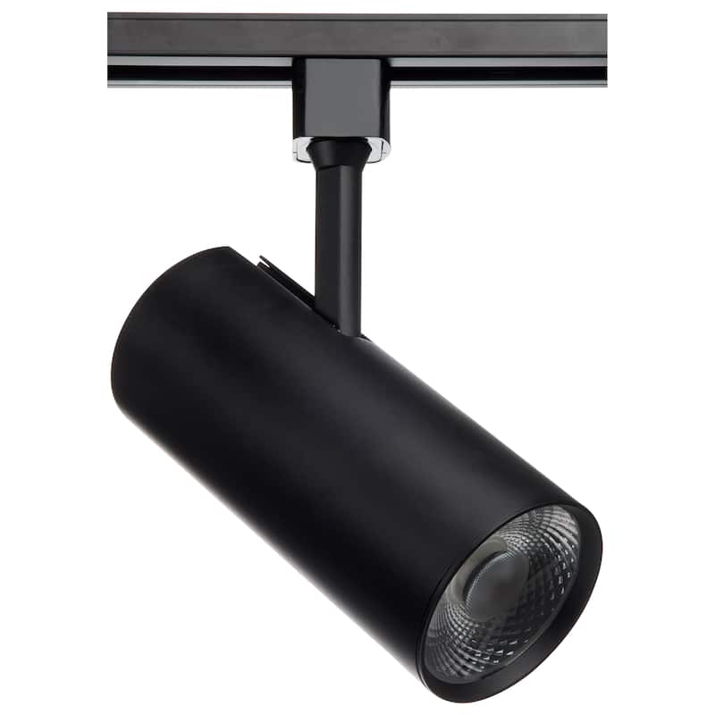 30 Watt LED Commercial Track Head Black Cylinder 24 Degree Beam Angle