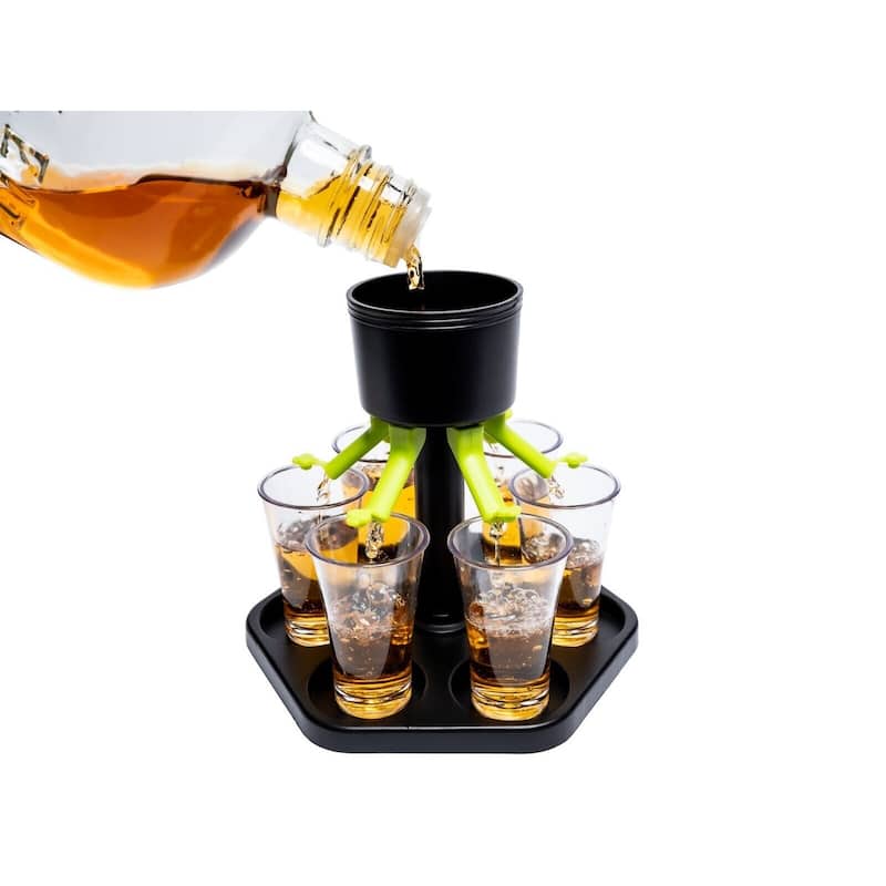 6 Shots Holder Pourer with Stoppers Bed Bath & Beyond 40154596