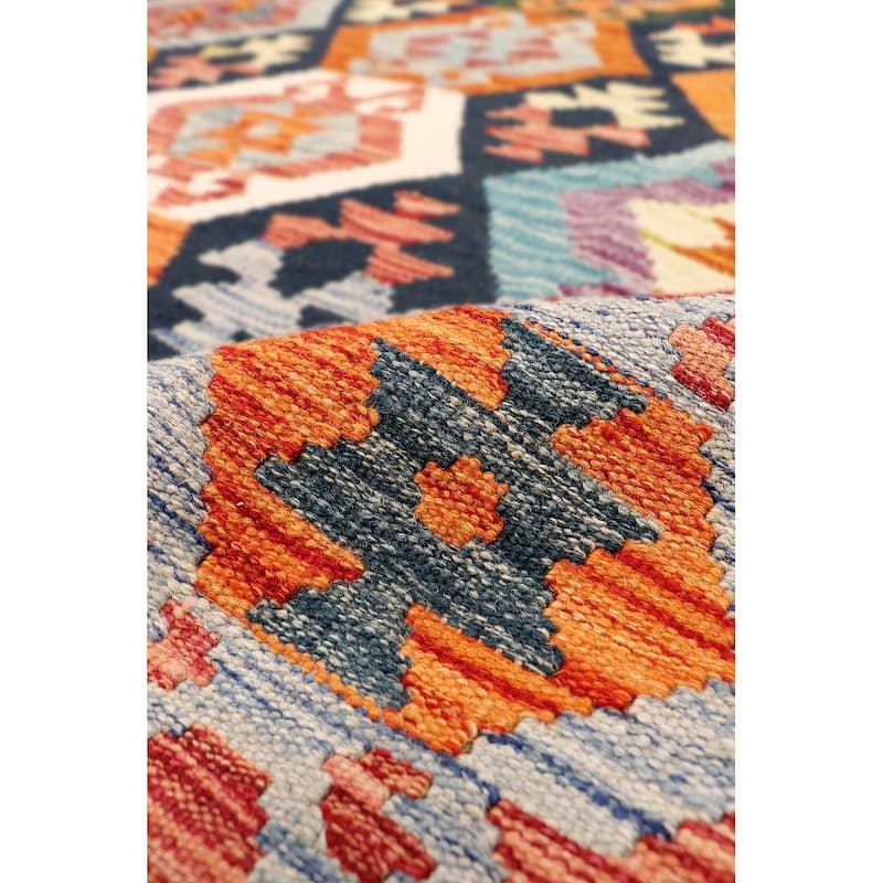 Pasargad Home Kilim Reversible Wool Multicolor Area Rug - 8' 6'' X 11' 3''