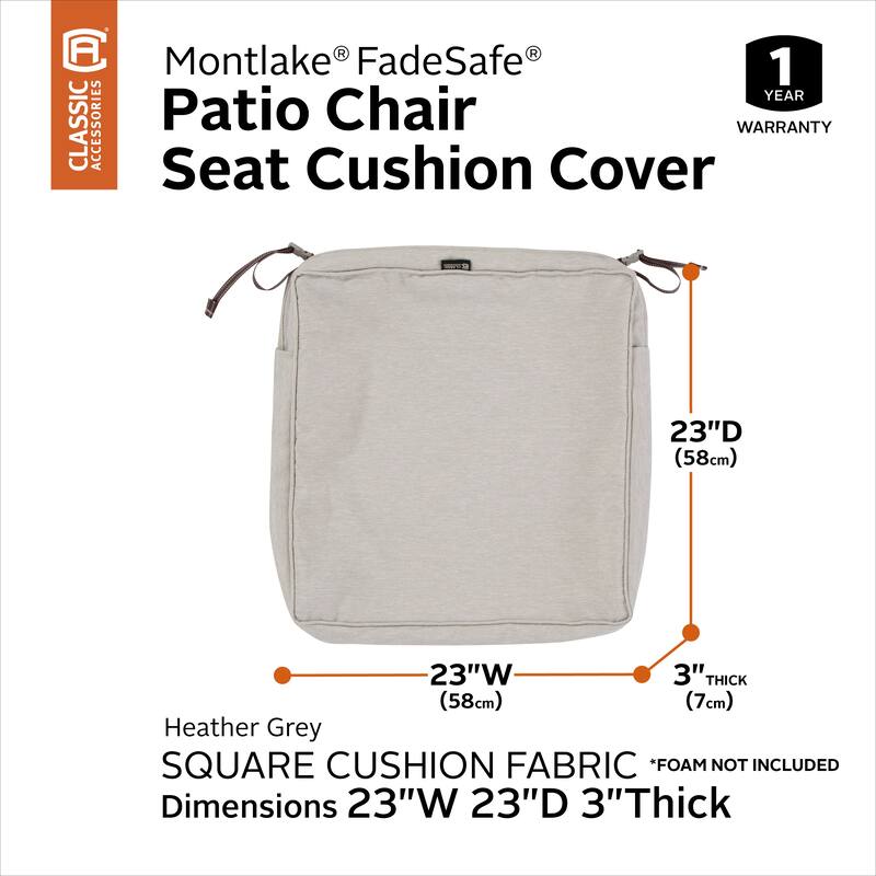 Classic Accessories Montlake Water-resistant Seat Cushion Slip Cover