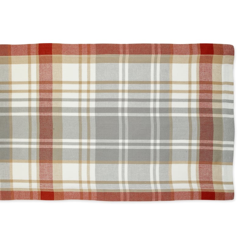 DII Thanksgiving Cozy Picnic, Plaid Table Runner