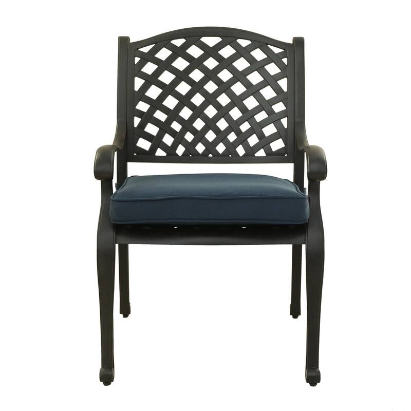 Ventura Cast Aluminum Dining Arm Chair with Cushion