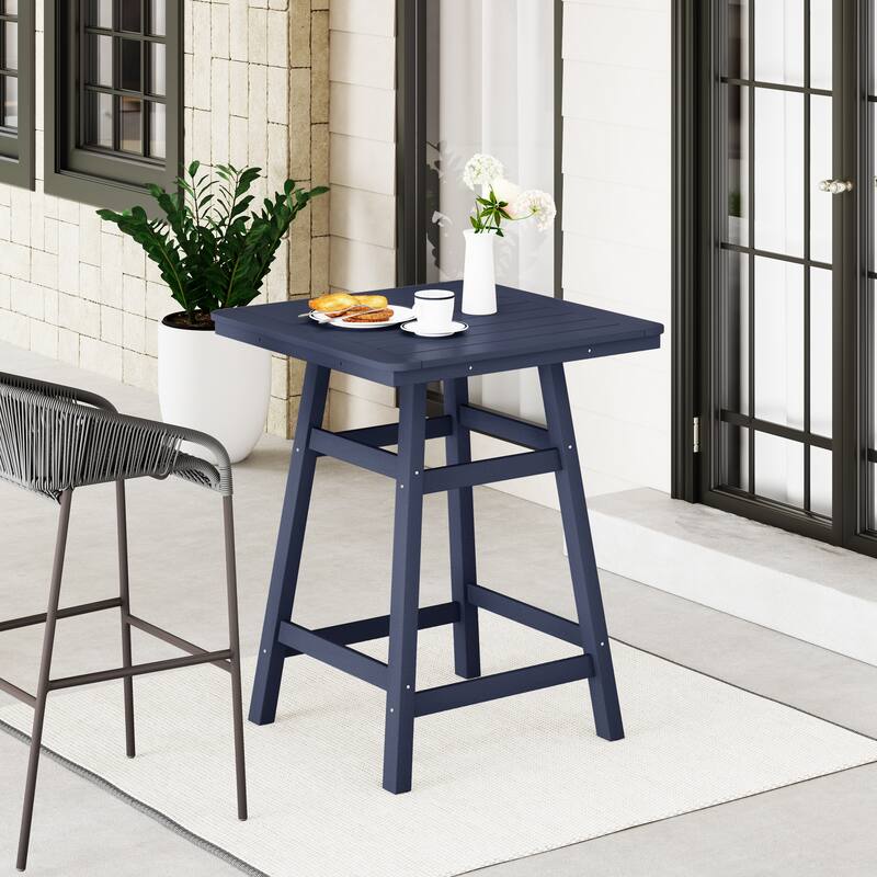 Laguna Hdpe All Weather Outdoor Patio 30" Square Counter Bistro Table
