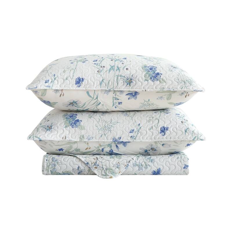 Pink Plaid Patchwork Quilt Set Bedspread