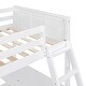 preview thumbnail 11 of 10, Modern Lodge Style Twin Over Full Wood Bunk Bed,Solid Pine Wood Frame Bed with Delicate Desk