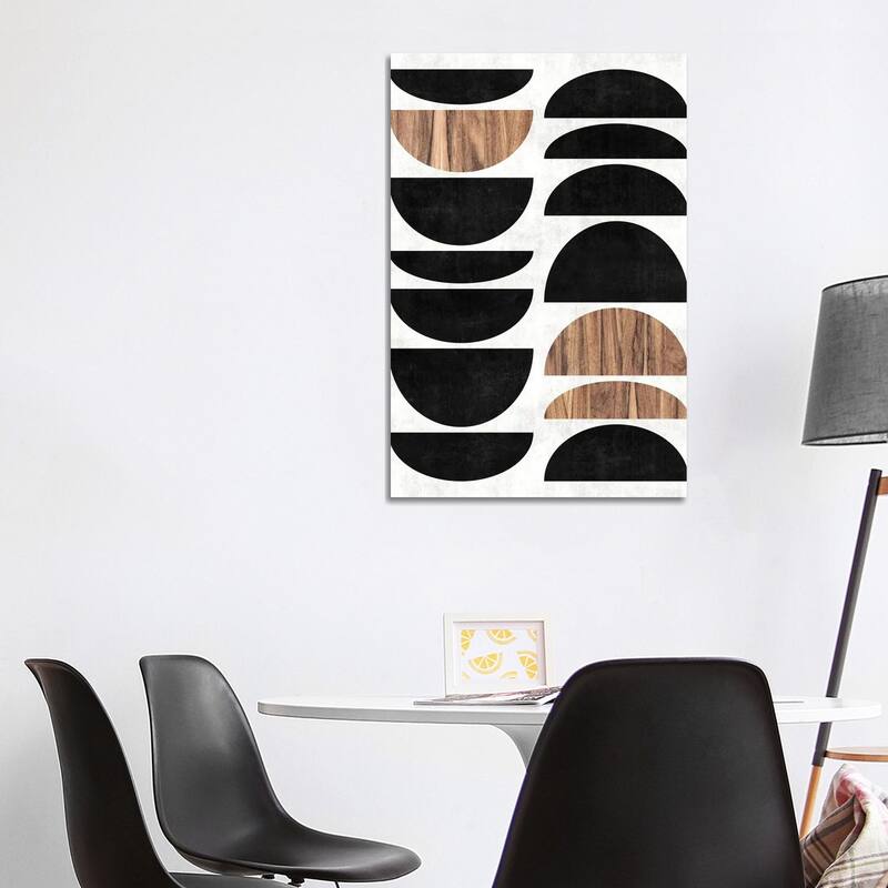 iCanvas "Mid-Century Modern Pattern No.7 - Concrete and Wood" by Zoltan Ratko Canvas Print - 40x26x1.5