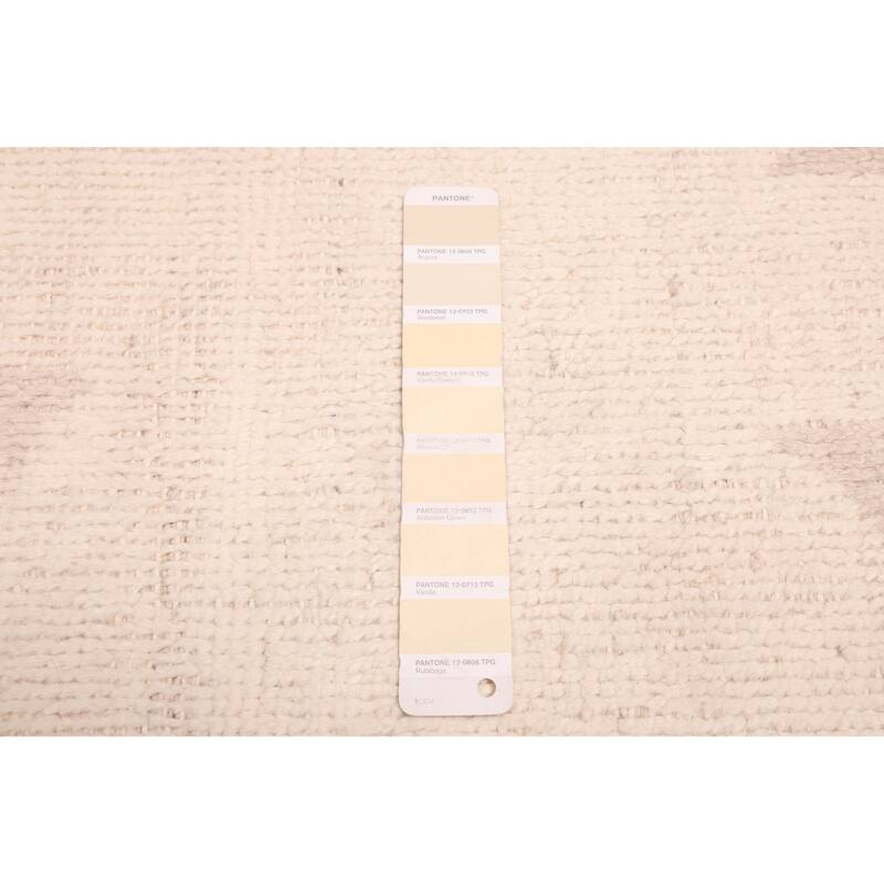ECARPETGALLERY Hand-knotted Pak Finest Marrakesh Ivory Wool Rug - 8'4 x 11'6