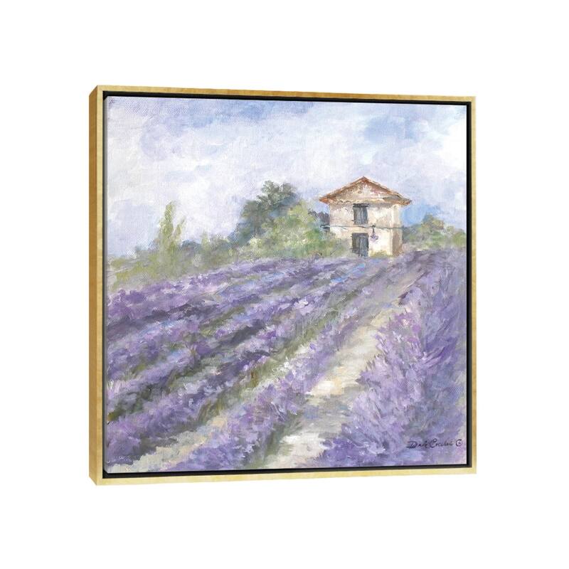 iCanvas "Lavender Fields" by Debi Coules Framed Canvas Print - Gold - 18x18