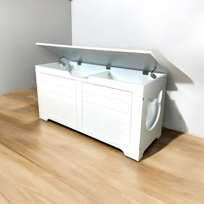 Cat Litter Box Enclosure Furniture, Cat Washroom, Hidden Litter Box Cover, Cabinet for Large Cat, Dog Proof Cat Litter Boxes