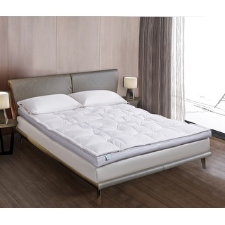 3 4 Ultra Thickness Fitted Down Alternative Fiber Mattress Topper with Elastic Deep Strape On Sale Bed Bath Beyond 38398240