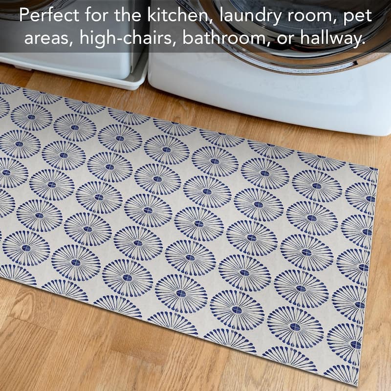 Sun Tiles Deco-Floormat, Decorative Mat, Designer Rug, Waterproof, Low Profile, Eco-Friendly Non Slip, Made in The USA (3' x 2')