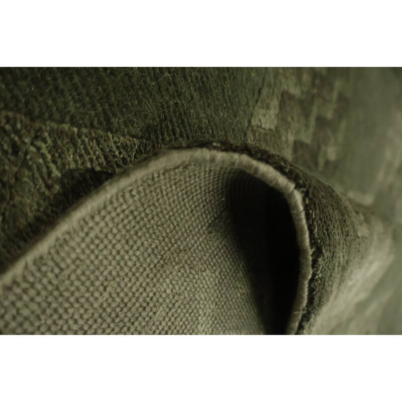 Hand Knotted Oriental 100% Wool Carpet Modern Contemporary Green Nepalese Area Rug - 10' 3'' X 8' 2''