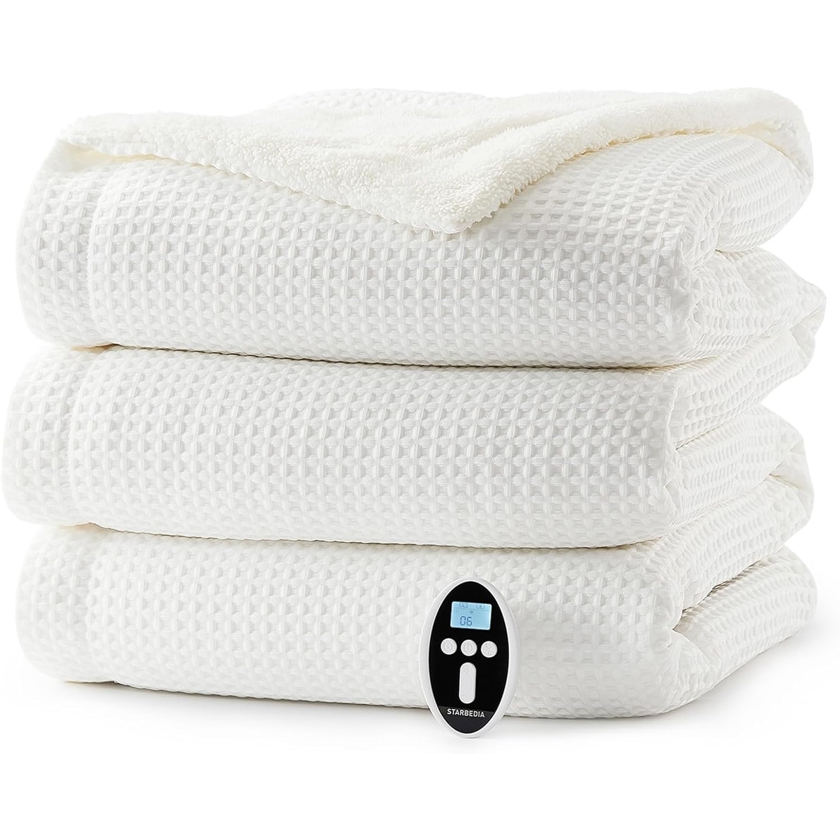 Electric Blanket Heated Throw Blanke, Waffle Fast Heating Machine Washable, 6 Heat Levels, ETL Certified