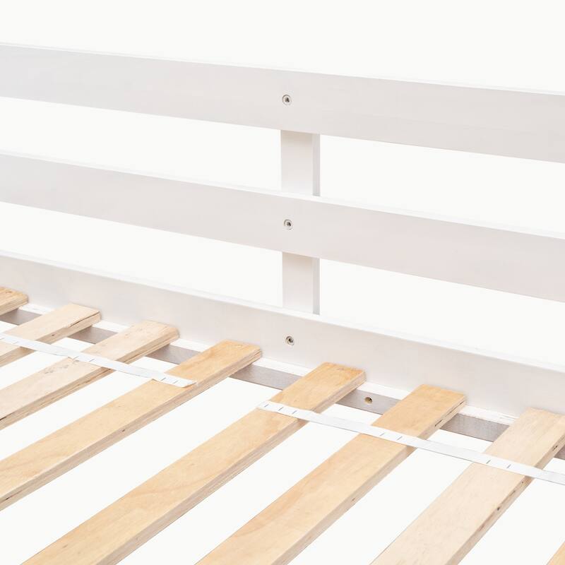 Twin over Twin House Bunk Bed with Roof